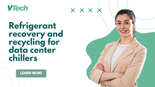 Refrigerant recovery and recycling for data center chillers